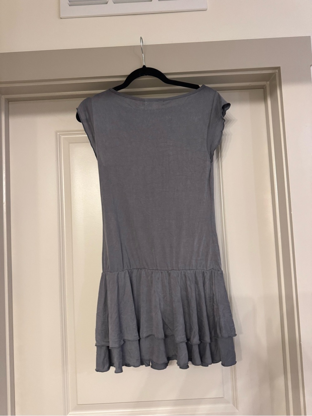 Motel Rocks Gray Ruffle-Tiered Short Dress - Picture 2 of 3